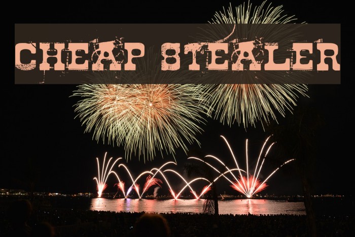 Cheap stealer Font examples