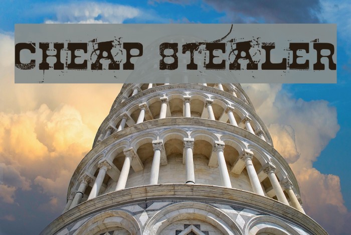 Cheap stealer Font examples