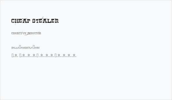 Cheap stealer Business Card