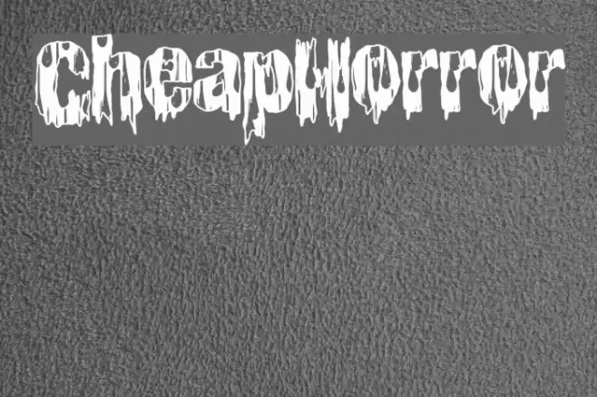 CheapHorror Font examples