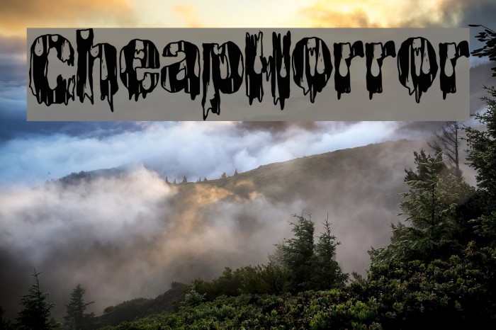 CheapHorror Font examples