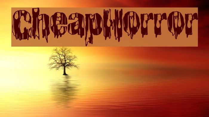 CheapHorror Font examples