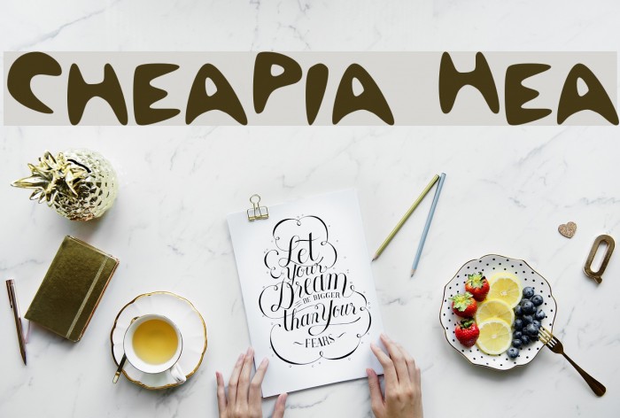CheapPizza Heavy Font examples