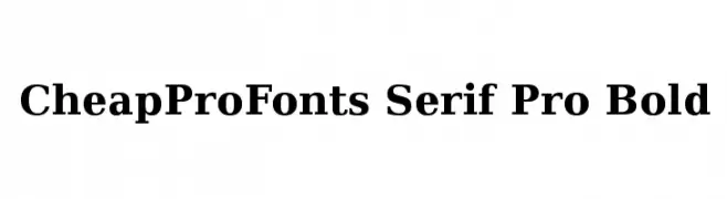 CheapProFonts Serif Pro Bold  font caratteri gratis