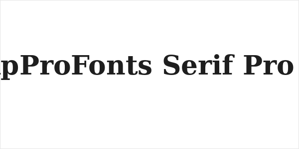 CheapProFonts Serif Pro Bold Logo