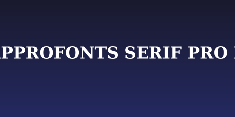 CheapProFonts Serif Pro Bold Social Header