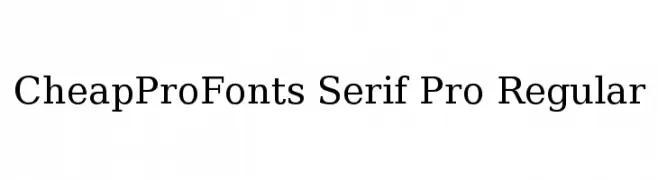 CheapProFonts Serif Pro Regular  les polices de caractères gratuit tlcharger