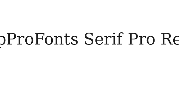 CheapProFonts Serif Pro Regular Logo