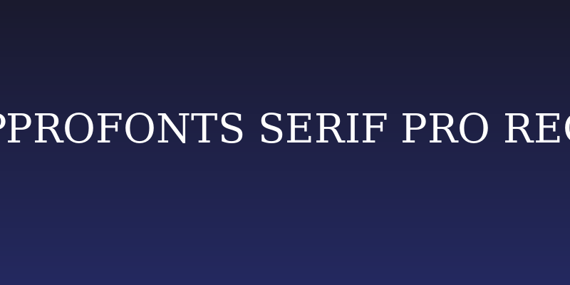 CheapProFonts Serif Pro Regular Social Header