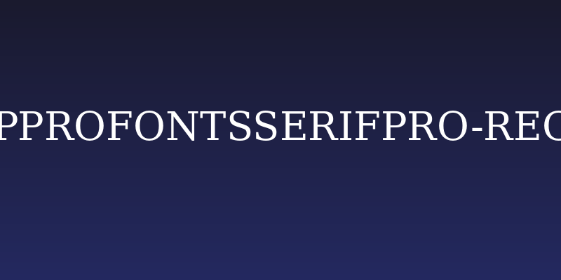 CheapProFontsSerifPro-Regular Social Header