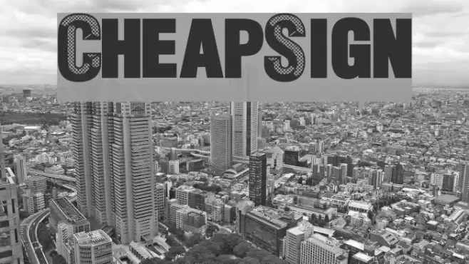 CheapSign Шрифта examples