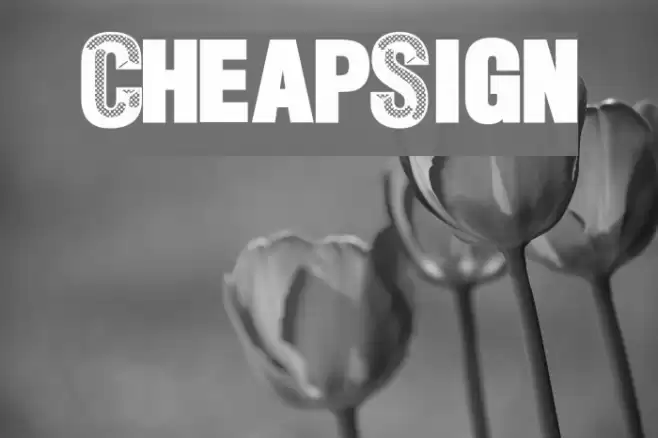 CheapSign Шрифта examples