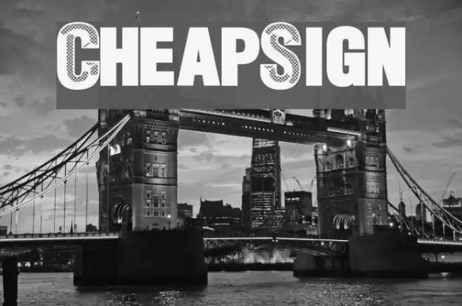 CheapSign Шрифта examples