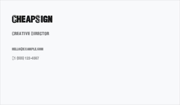 CheapSign Business Card