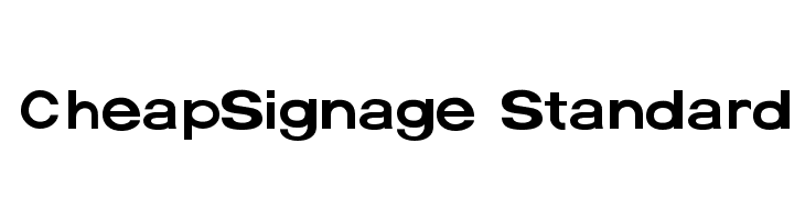 CheapSignage Standard  Frei Schriftart Herunterladen
