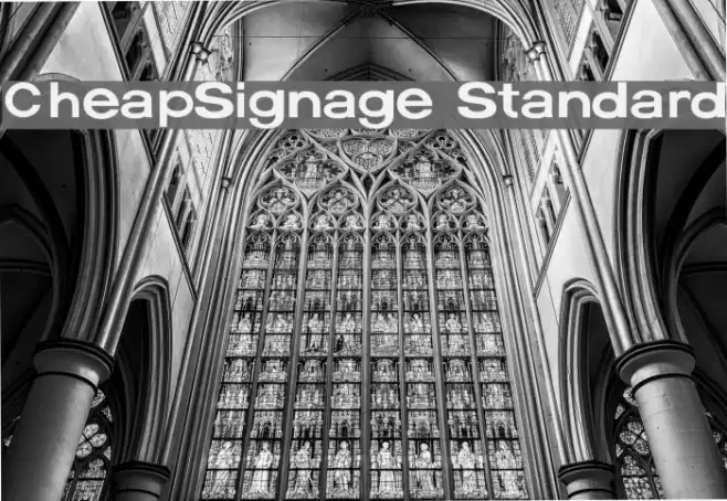 CheapSignage Standard Font examples