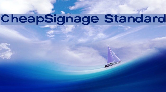 CheapSignage Standard Font examples