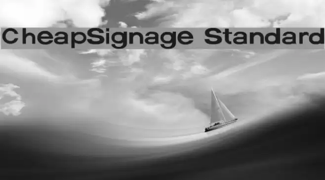 CheapSignage Standard Font examples