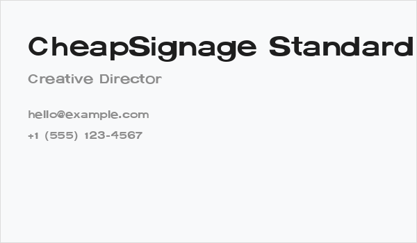 CheapSignage Standard Business Card