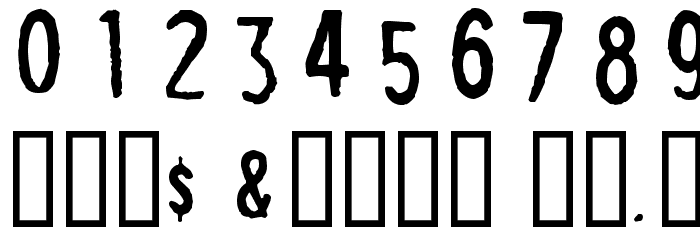 Cheapskate Fill Font OTHER CHARS
