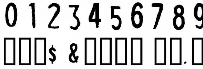 Cheapskate Fill Font OTHER CHARS