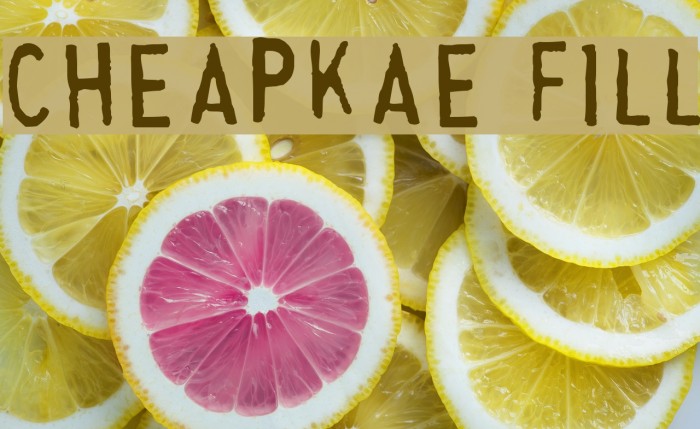Cheapskate Fill Font examples