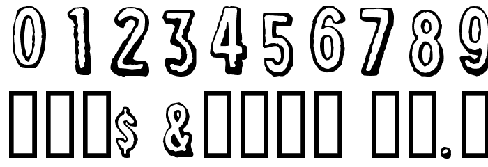 Cheapskate Outline Font OTHER CHARS