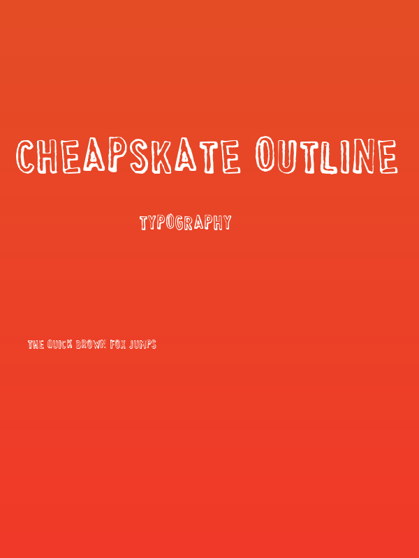 Cheapskate Outline Poster