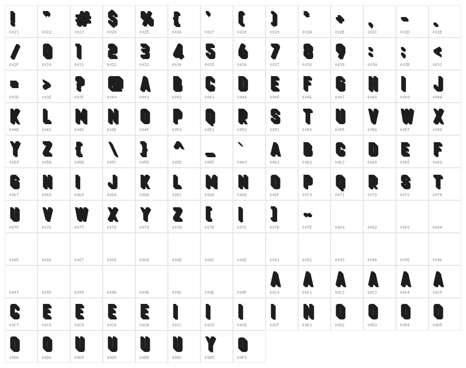 Cheapsman Free Extruded Regular Character Map