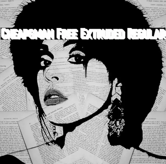 Cheapsman Free Extruded Regular Font examples