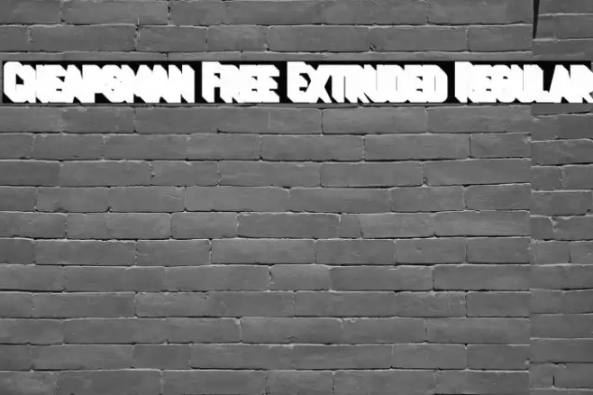 Cheapsman Free Extruded Regular Font examples