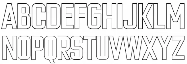 Cheapsman Free Outline Regular फ़ॉन्ट अपरकेस