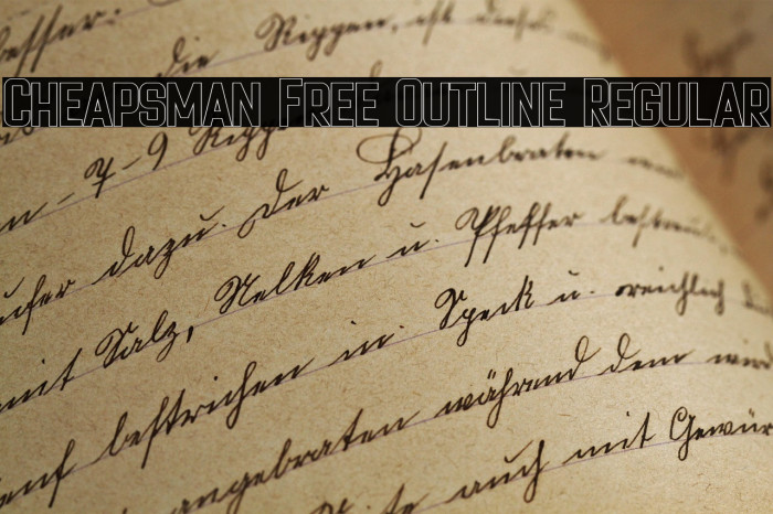 Cheapsman Free Outline Regular Example 1
