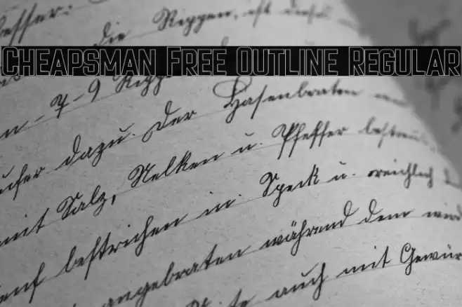 Cheapsman Free Outline Regular Font examples