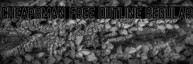 Cheapsman Free Outline Regular Font examples