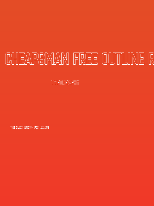 Cheapsman Free Outline Regular Poster