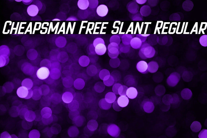 Cheapsman Free Slant Regular Example 2