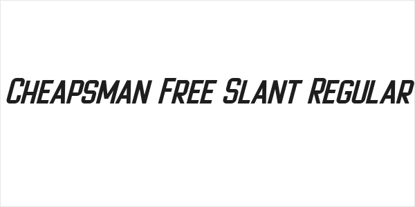 Cheapsman Free Slant Regular Logo