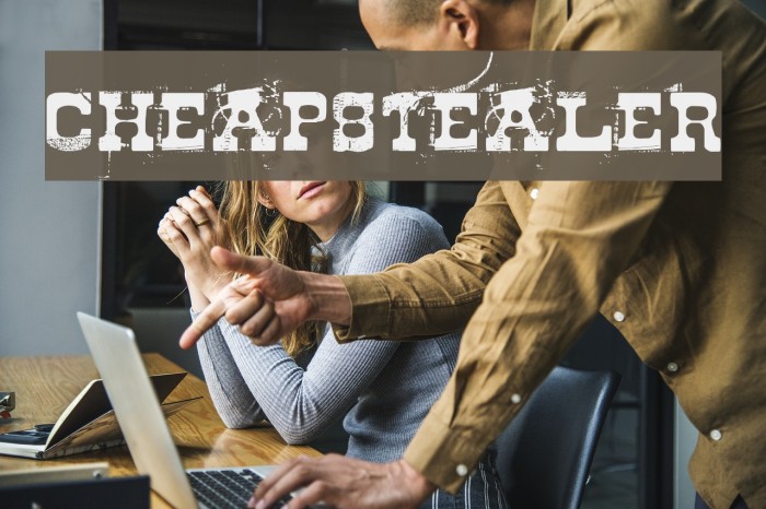 Cheapstealer Font examples