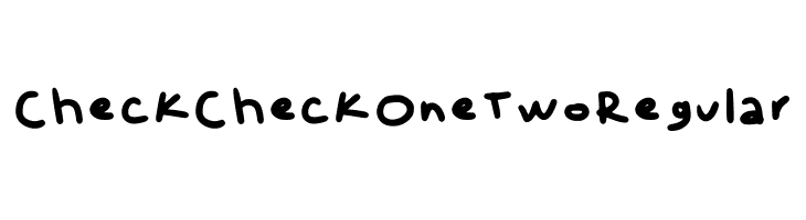 Check Check One Two Regular  Frei Schriftart Herunterladen