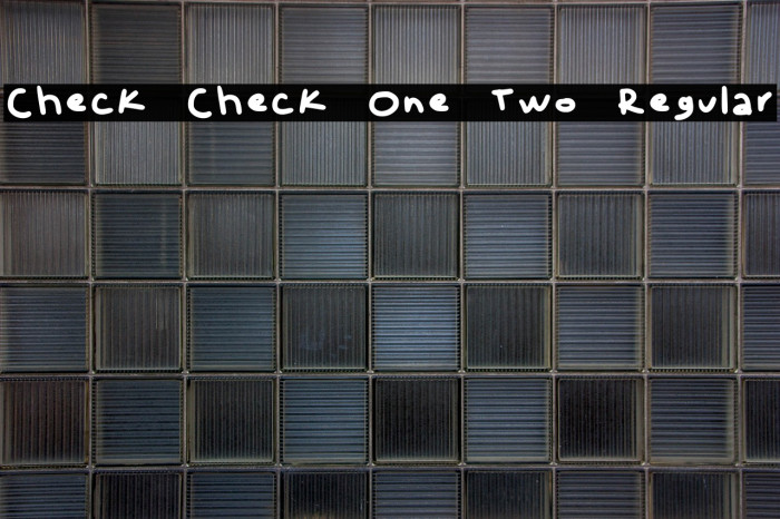 Check Check One Two Regular Example 1