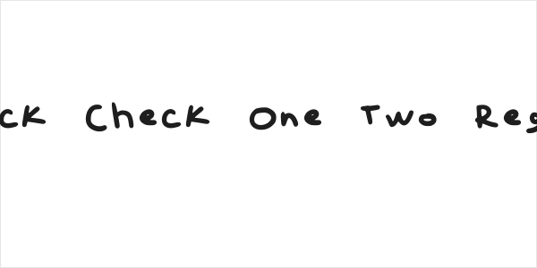 Check Check One Two Regular Logo