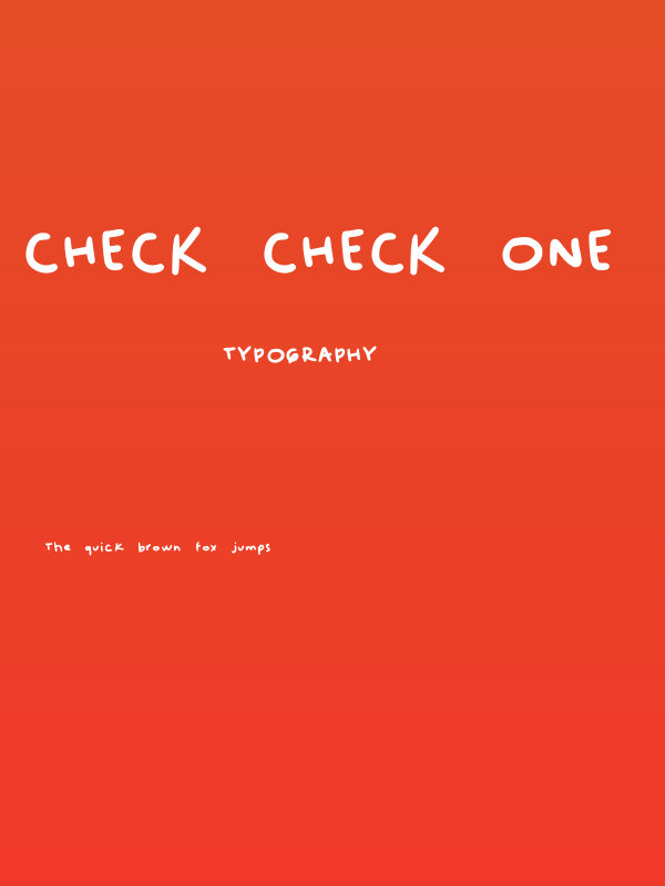 Check Check One Two Regular Poster