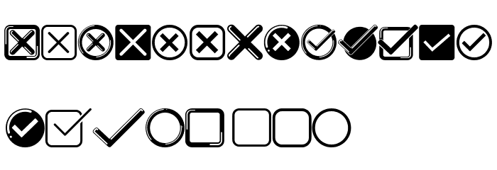 Check Icons Regular Font OTHER CHARS