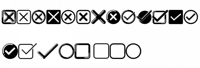 Check Icons Regular フォント その他の文字