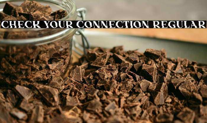 Check Your Connection Regular Example 1