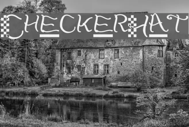 CheckerHat Font examples