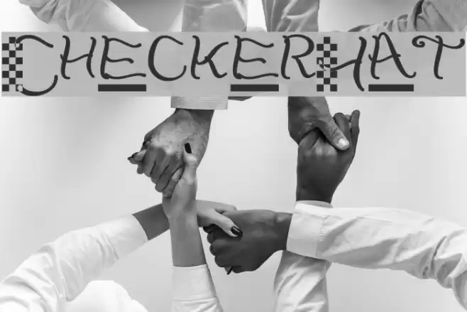 CheckerHat Font examples