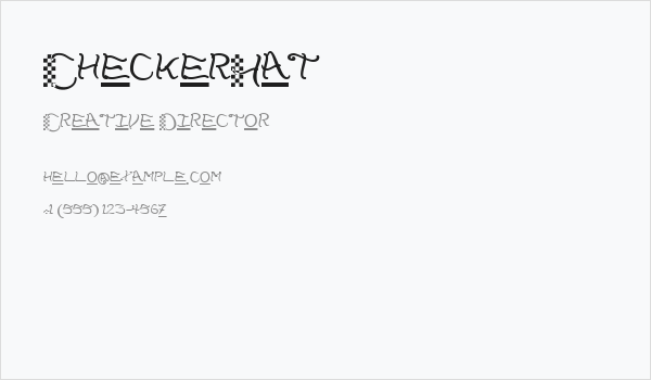 CheckerHat Business Card