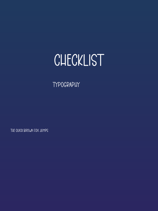 Checklist Poster